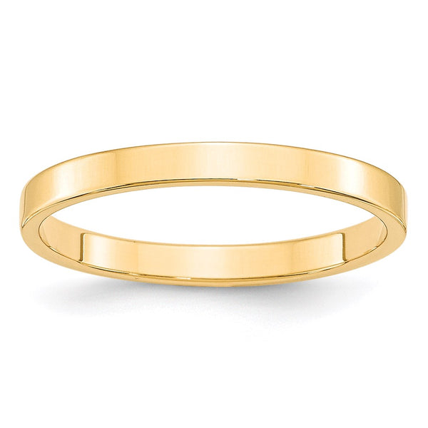 14KY 2.5mm LTW Flat Band Size 12.5