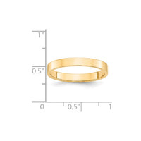 14KY 3mm LTW Flat Band Size 12