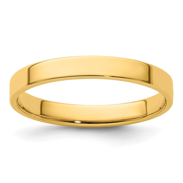 14KY 3mm LTW Flat Band Size 12