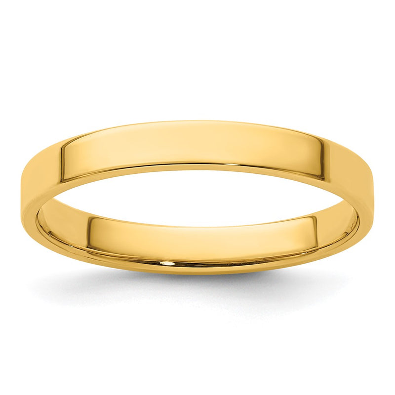 14KY 3mm LTW Flat Band Size 12