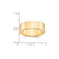 14KY 7mm LTW Flat Band Size 9