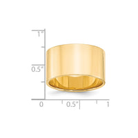14KY 12mm LTW Flat Band Size 8.5