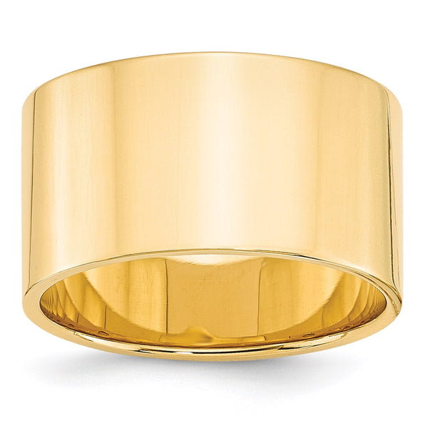 14KY 12mm LTW Flat Band Size 8.5