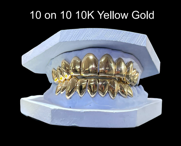 10 On 10 10K Yellow Gold Grillz