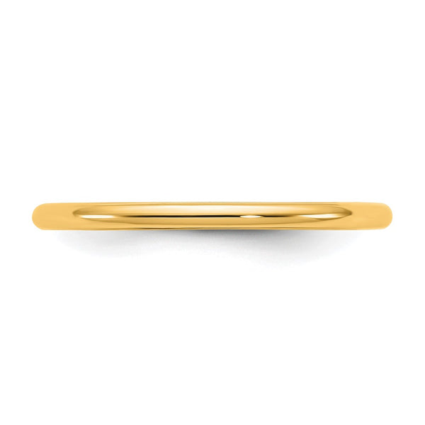 14KY 1.5mm Half Round Band Size 4