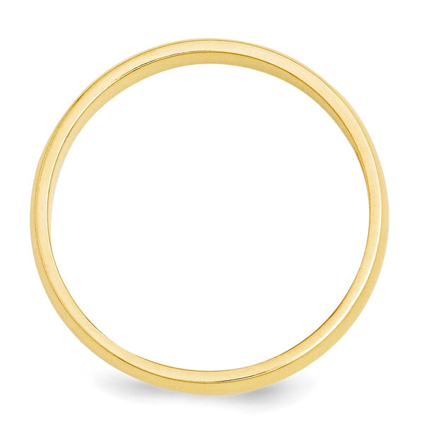 14KY 3mm Half-Round Wedding Band Size 10.5