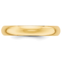14KY 4mm Half-Round Wedding Band Size 5