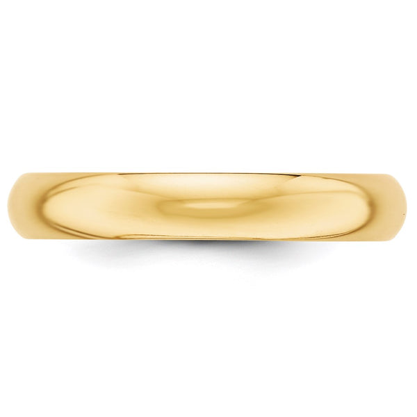 14KY 4mm Half-Round Wedding Band Size 4.5