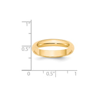 14KY 4mm Half-Round Wedding Band Size 5