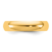 14KY 4.5mm Half Round Band Size 12.5