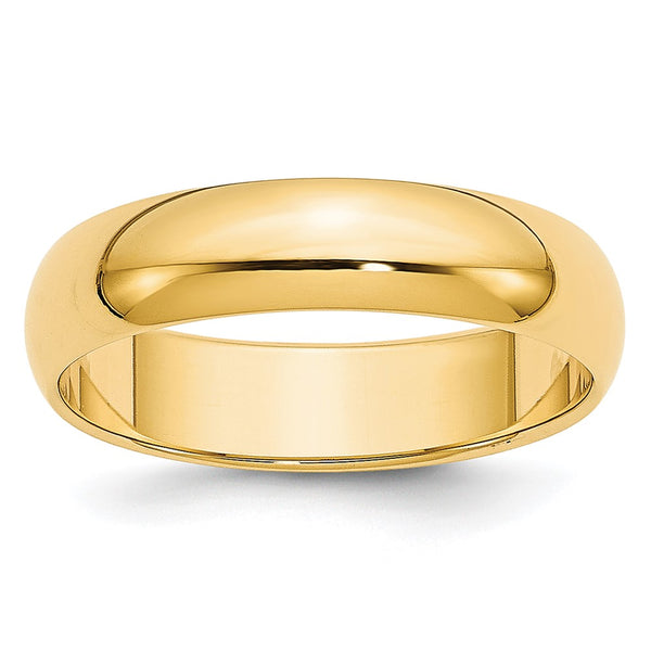 14KY 4.5mm Half Round Band Size 7.5