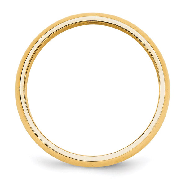 14KY 5mm Half-Round Wedding Band Size 12