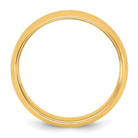 14KY 6.5mm Half Round Band Size 12.5