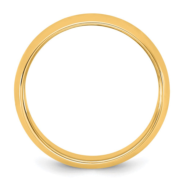 14KY 6.5mm Half Round Band Size 12.5