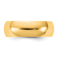 14KY 6.5mm Half Round Band Size 12.5
