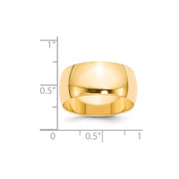 14KY 10mm Half Round Band Size 14