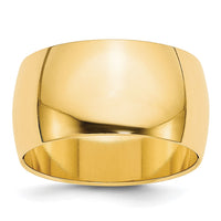 14KY 10mm Half Round Band Size 9.5