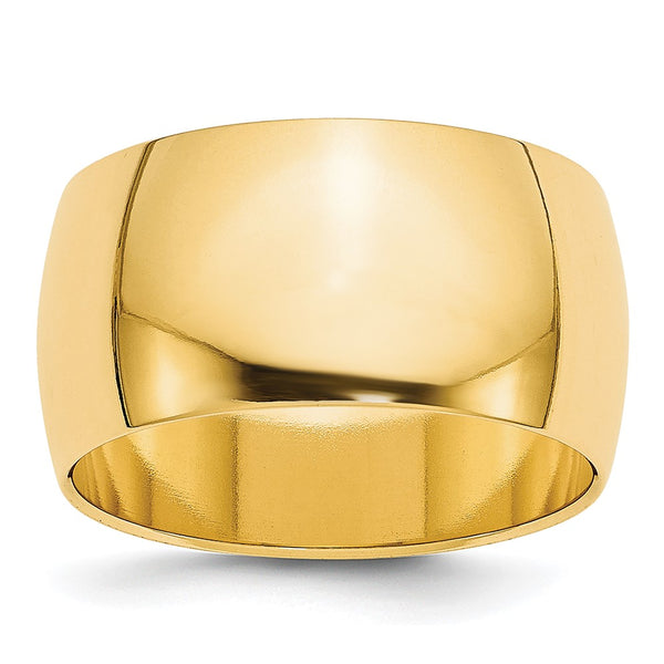14KY 10mm Half Round Band Size 9.5