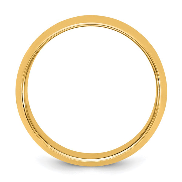 14KY 11mm Half Round Band Size 12.5