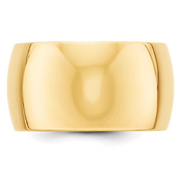 14KY 12mm Half Round Band Size 10.5