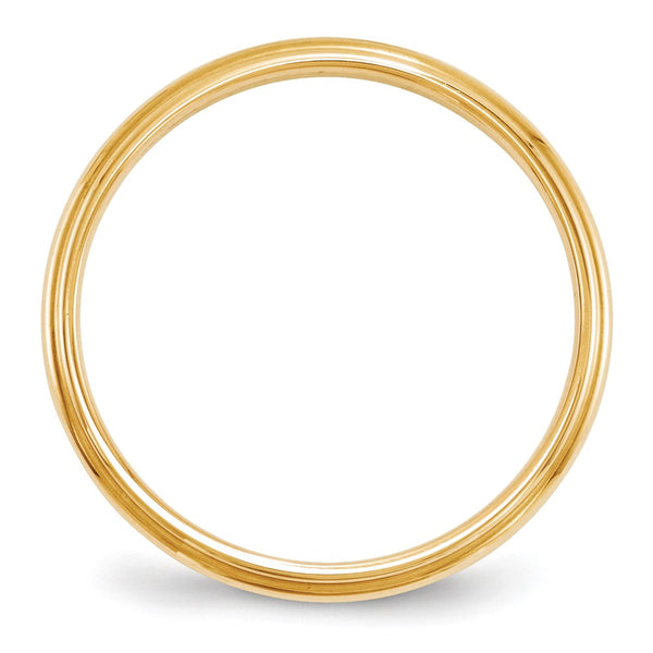14KY 2.5mm Half Round with Edge Band Size 6.5