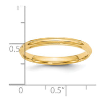 14KY 2.5mm Half Round with Edge Band Size 4