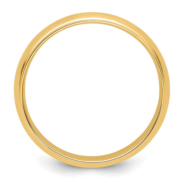 14KY 6mm Half Round with Edge Band Size 5.5