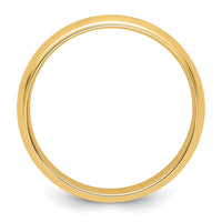14KY 6mm Half Round with Edge Band Size 8