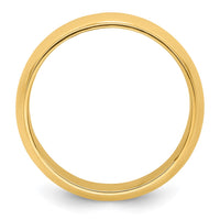 14KY 8mm Half Round with Edge Band Size 13