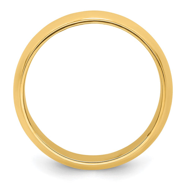 14KY 8mm Half Round with Edge Band Size 13