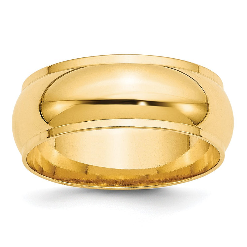 14KY 8mm Half Round with Edge Band Size 13