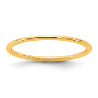 14KY 1mm LTW Half Round Band Size 4