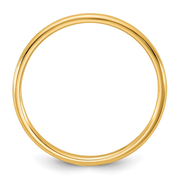 14KY 1.5mm LTW Half Round Band Size 11.5
