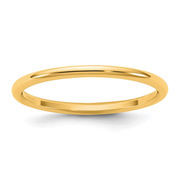 14KY 1.5mm LTW Half Round Band Size 8.5