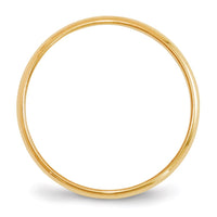 14KY 2mm LTW Half Round Band Size 9.5