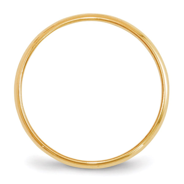 14KY 2mm LTW Half Round Band Size 9.5