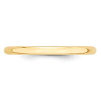 14KY 2mm LTW Half Round Band Size 6.5