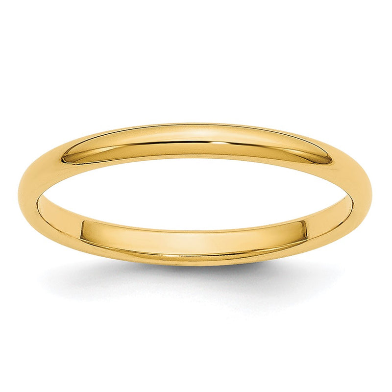 14KY 2mm LTW Half Round Band Size 9.5