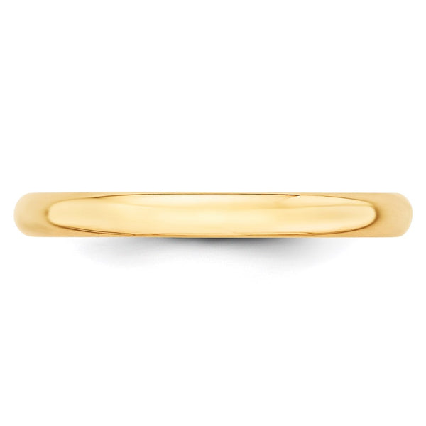 14KY 2.5mm LTW Half Round Band Size 4.5
