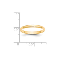 14KY 2.5mm LTW Half Round Band Size 4