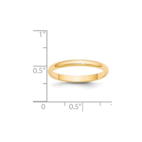 14KY 2.5mm LTW Half Round Band Size 4