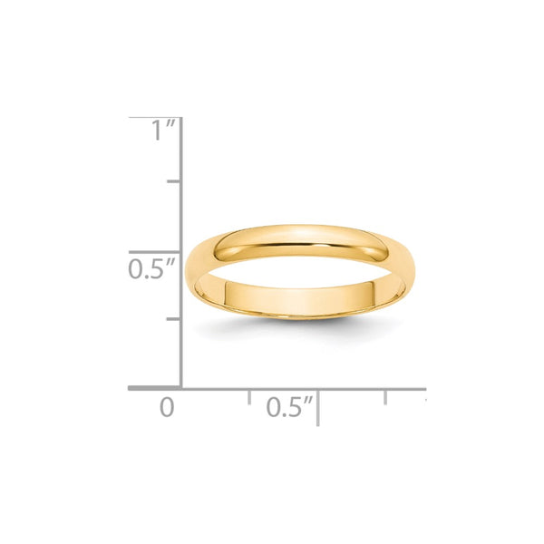 14KY 3mm LTW Half Round Band Size 5.5