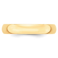 14KY 4mm LTW Half Round Band Size 8.5
