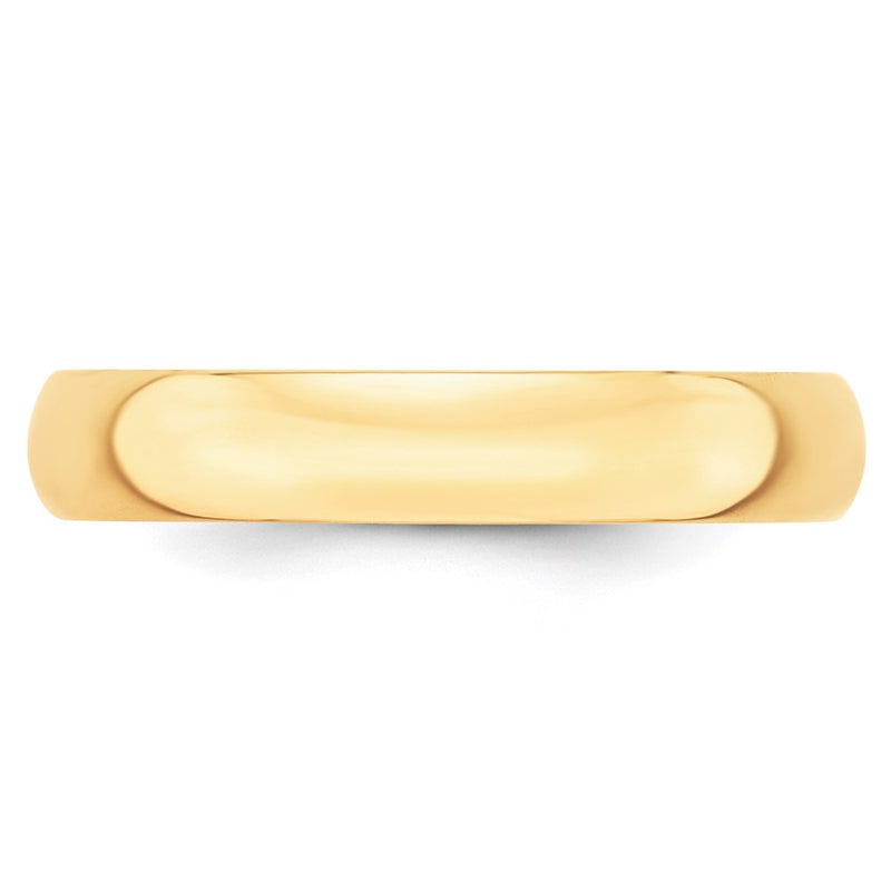 14KY 4mm LTW Half Round Band Size 8.5