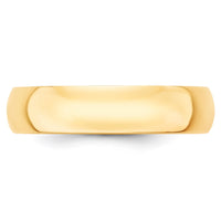 14KY 5mm LTW Half Round Band Size 6