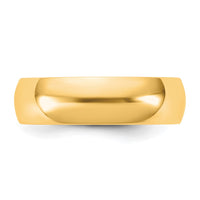 14KY 5.5mm LTW Half Round Band Size 5.5