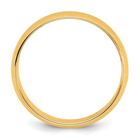 14KY 6.5mm LTW Half Round Band Size 10.5
