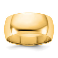 14KY 8.5mm LTW Half Round Band Size 7.5