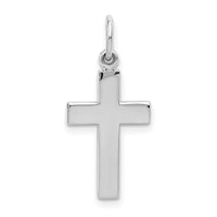 14k White Gold Cross Pendant