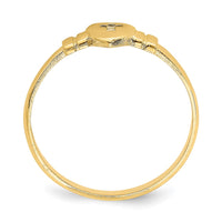 14k Heart w/Cut-Out Cross Ring